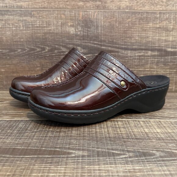 Clarks Bendables Leather Slip-On Clog - Size 6 - Picture 2 of 16